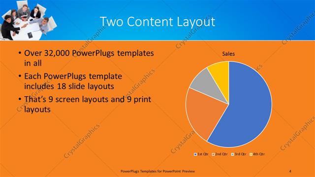 Two Content presentation slide layout