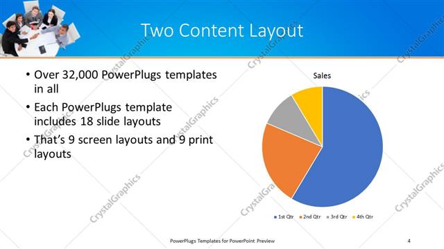 Two Content presentation slide layout