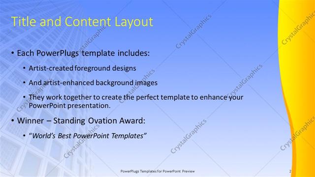 Title and Content presentation slide layout