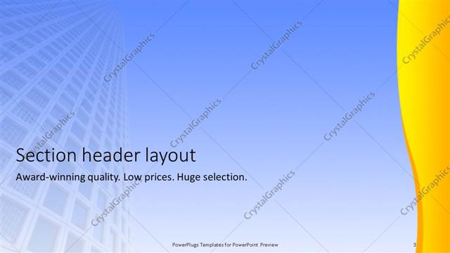 Section Header presentation slide layout