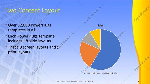 Two Content presentation slide layout