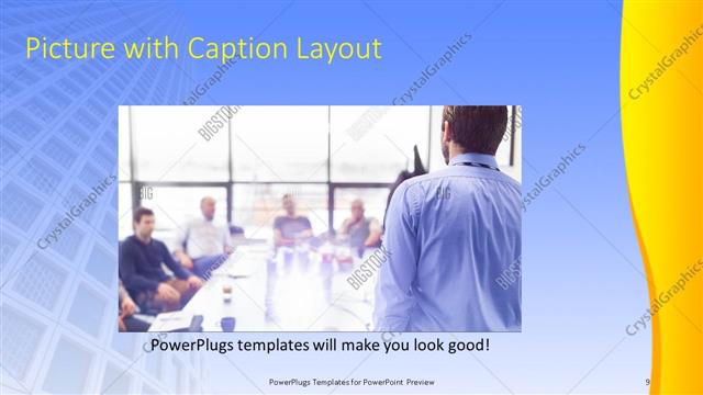 Picture with Caption presentation slide layout