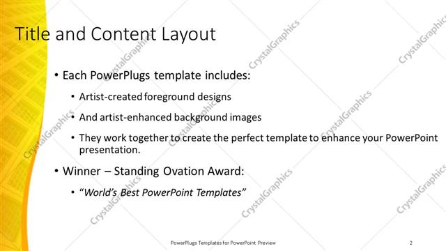 Title and Content presentation slide layout