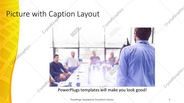 Picture with Caption presentation slide layout