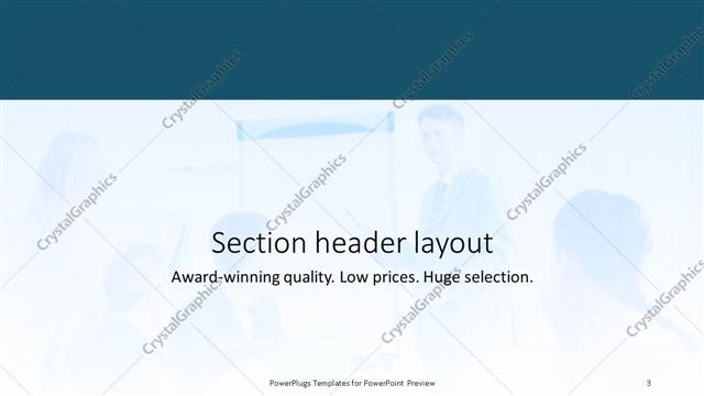 Section Header presentation slide layout