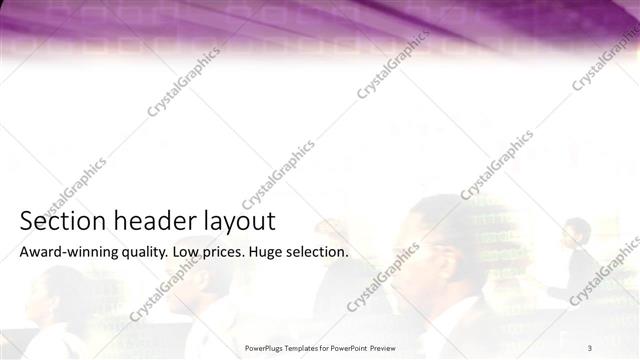 Section Header presentation slide layout