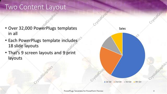 Two Content presentation slide layout