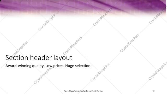 Section Header presentation slide layout