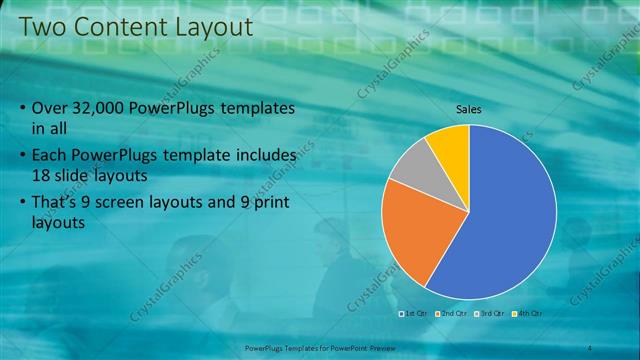 Two Content presentation slide layout
