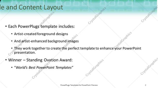 Title and Content presentation slide layout
