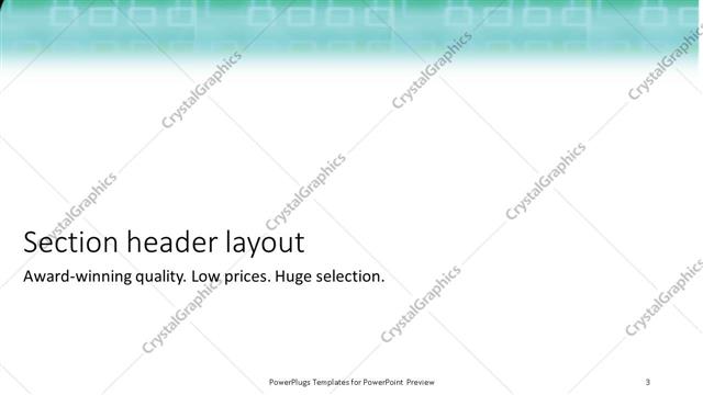 Section Header presentation slide layout