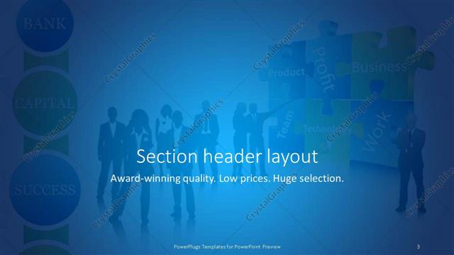 Section Header presentation slide layout