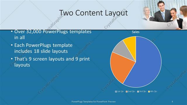Two Content presentation slide layout