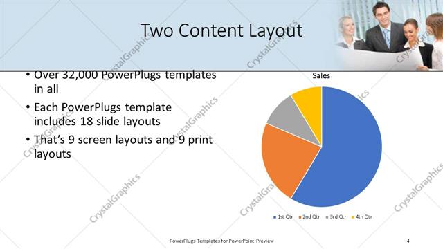 Two Content presentation slide layout