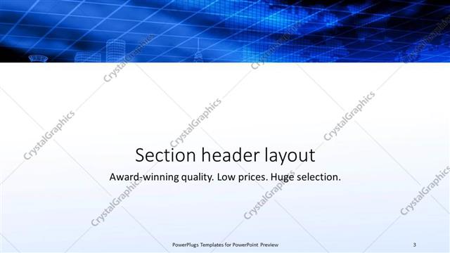 Section Header presentation slide layout