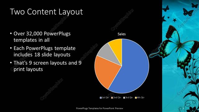 Two Content presentation slide layout