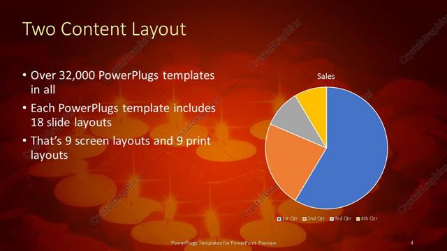 Two Content presentation slide layout