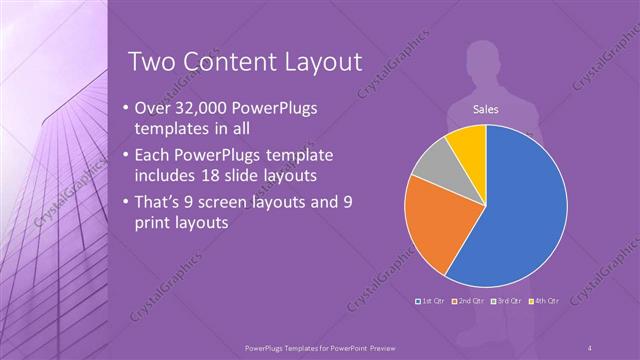 Two Content presentation slide layout