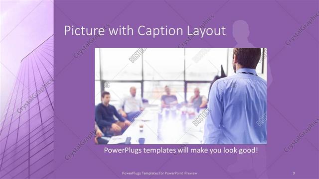 Picture with Caption presentation slide layout