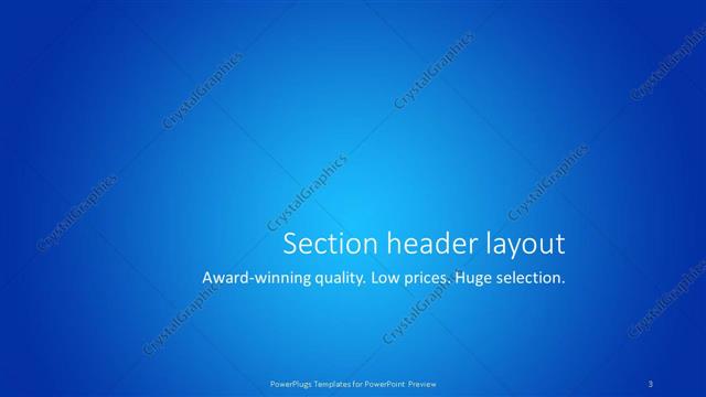 Section Header presentation slide layout