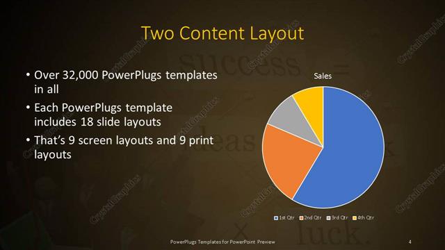 Two Content presentation slide layout