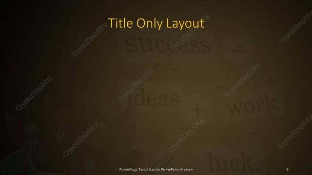 Title Only presentation slide layout