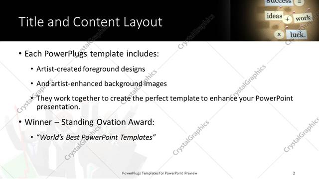 Title and Content presentation slide layout
