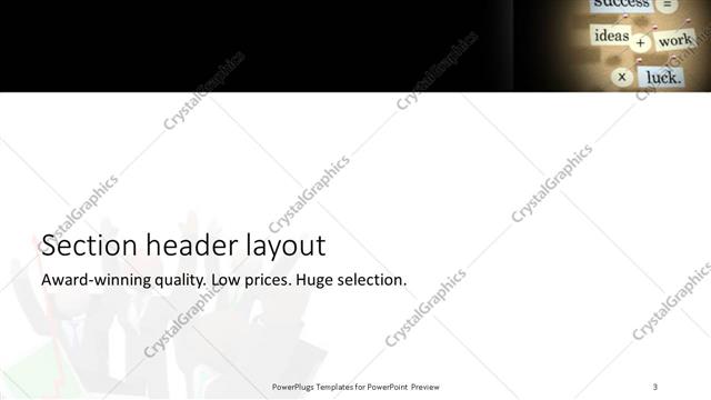 Section Header presentation slide layout