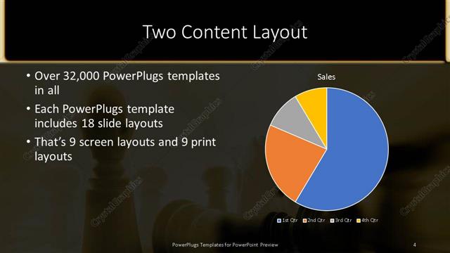 Two Content presentation slide layout