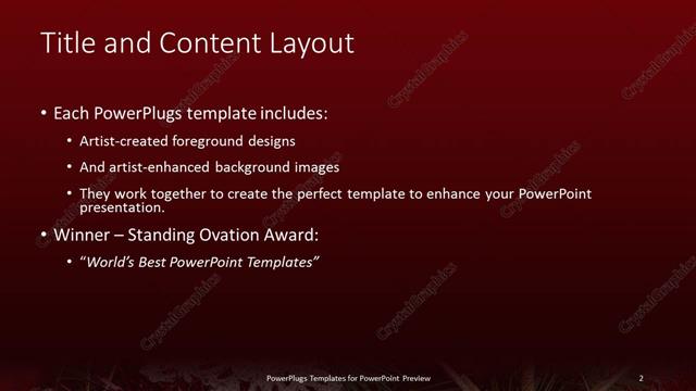 Title and Content presentation slide layout