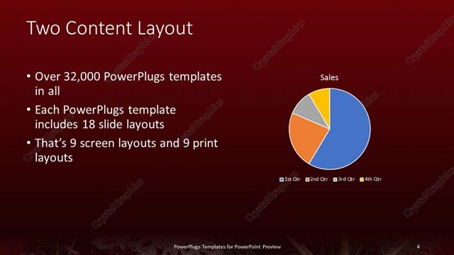Two Content presentation slide layout