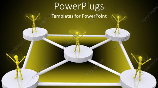  Presentation with teamwork - Lots of circular slabs with people and a Teamwork text