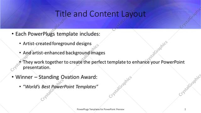 Title and Content presentation slide layout