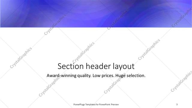Section Header presentation slide layout