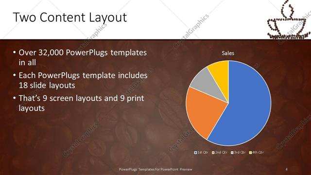 Two Content presentation slide layout