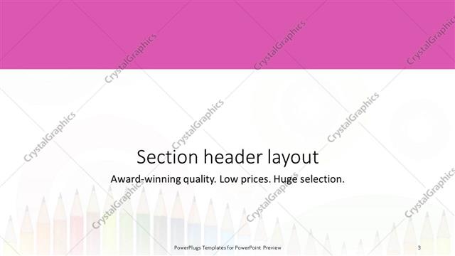 Section Header presentation slide layout