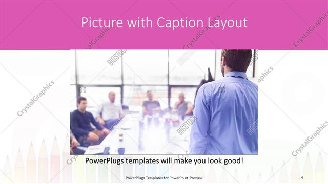 Picture with Caption presentation slide layout