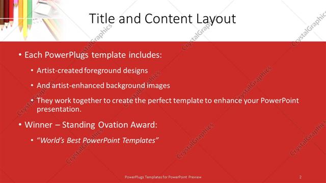 Title and Content presentation slide layout