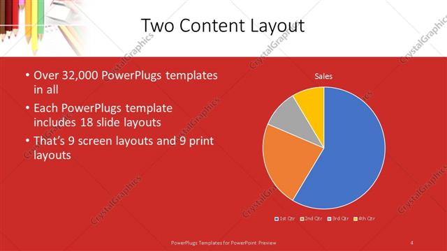 Two Content presentation slide layout