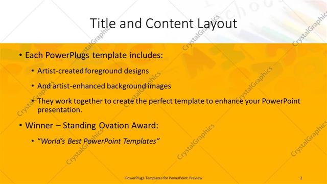 Title and Content presentation slide layout