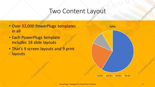 Two Content presentation slide layout