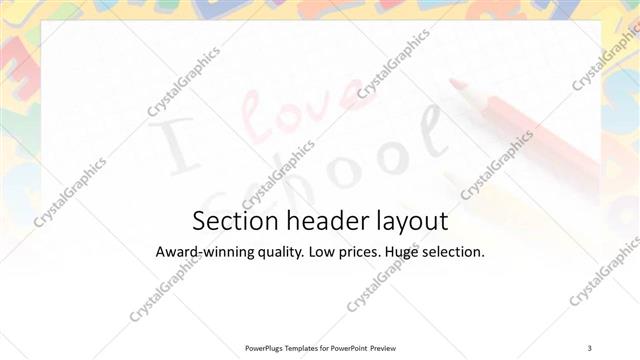 Section Header presentation slide layout
