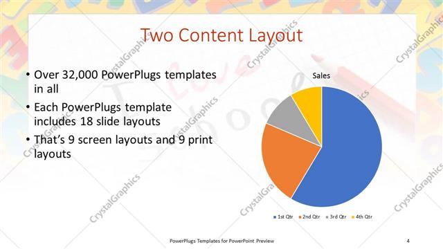 Two Content presentation slide layout