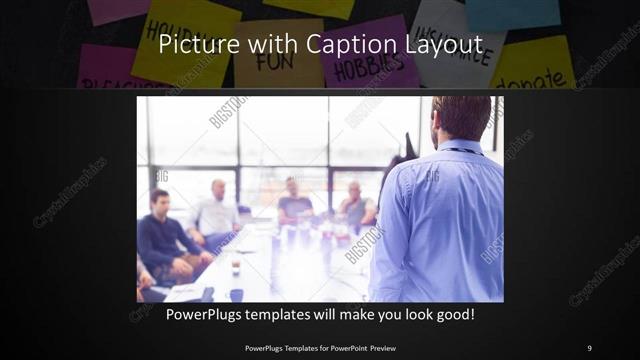 Picture with Caption presentation slide layout