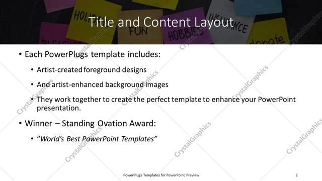 Title and Content presentation slide layout