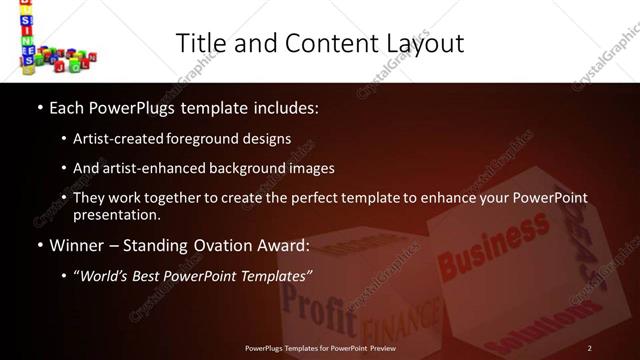 Title and Content presentation slide layout