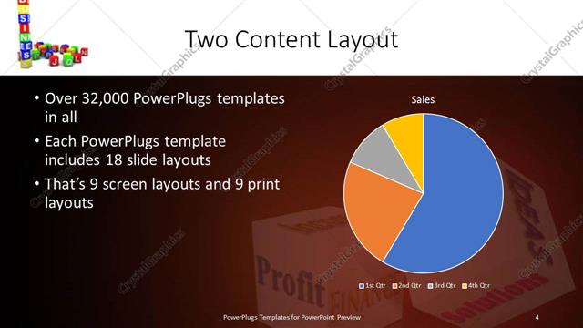 Two Content presentation slide layout