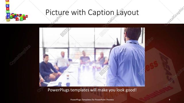 Picture with Caption presentation slide layout