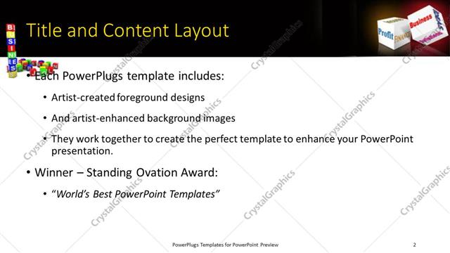 Title and Content presentation slide layout