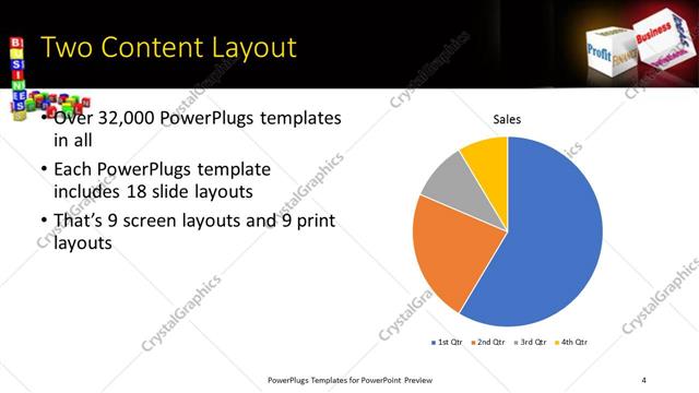 Two Content presentation slide layout